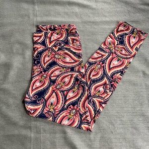 Floral LuLaRoe Tall & Curvy Leggings